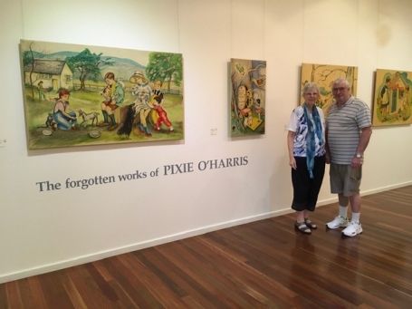 The visit to Pixie O’Harris - The Forgotten works of; Pixie O'Harris Exhibition at Manning Regional Art Gallery, Tare